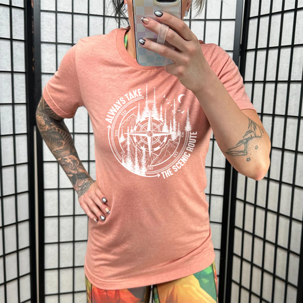 Always Take The Scenic Route Shirt Unisex - Image 10