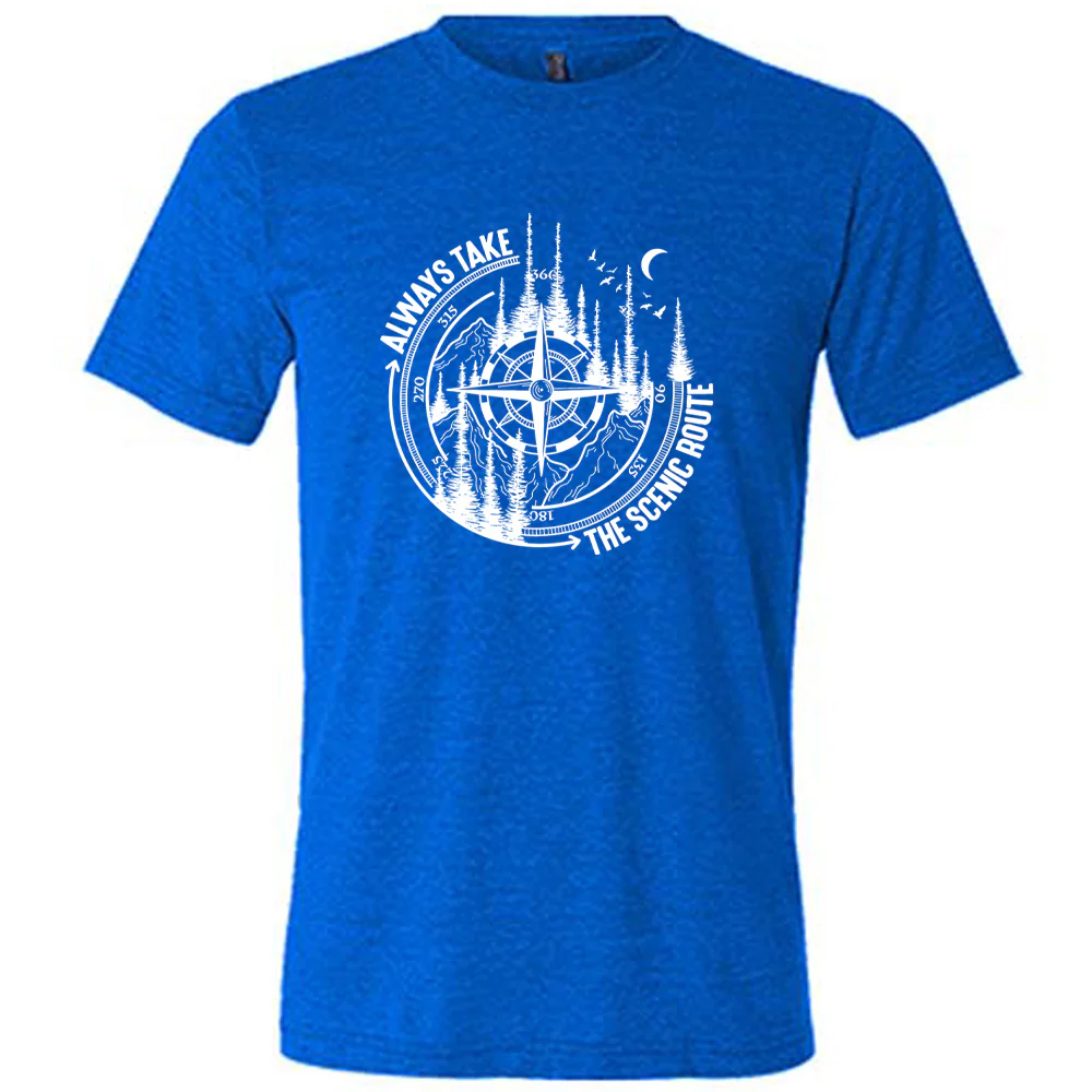 Always Take The Scenic Route Shirt Unisex - Image 3