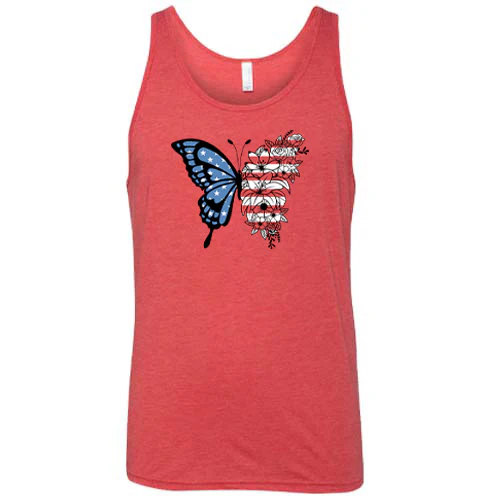 American Flag Butterfly Shirt Unisex - Image 3
