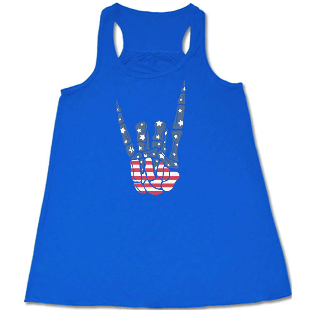 American Flag Skeleton Hand Shirt - Image 2