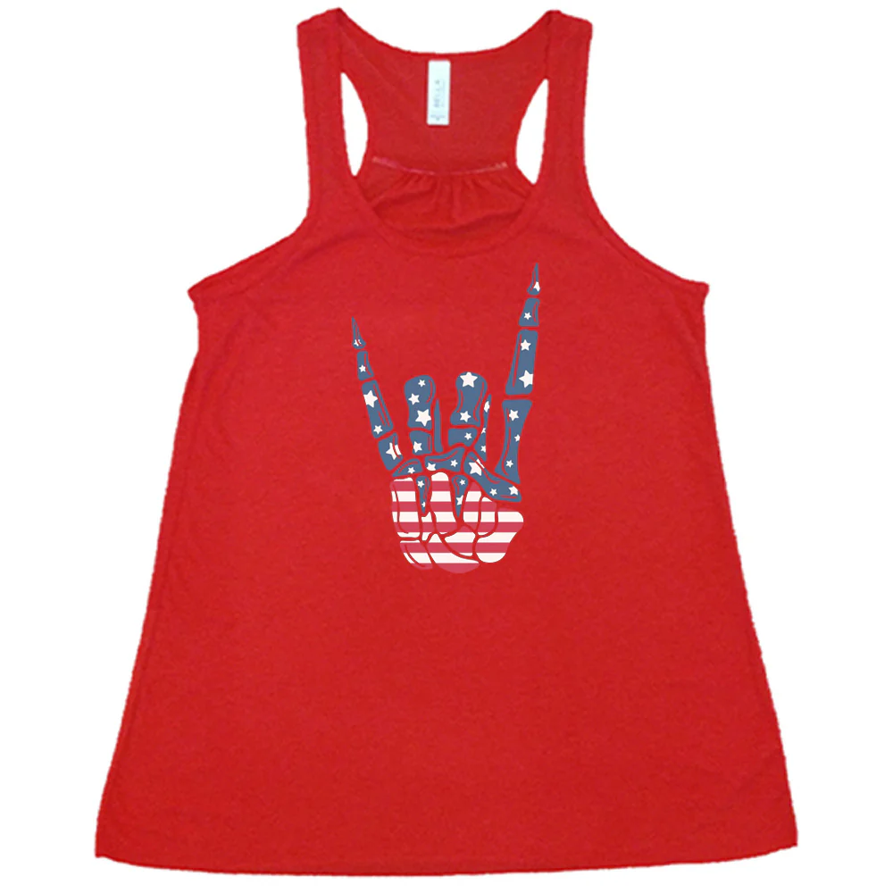 American Flag Skeleton Hand Shirt - Image 4