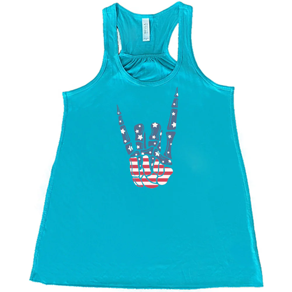 American Flag Skeleton Hand Shirt - Image 6