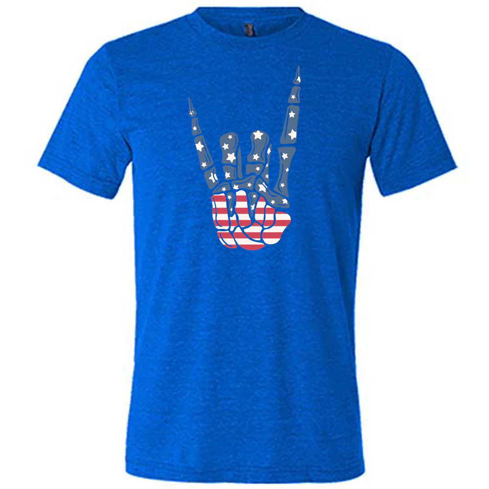American Flag Skeleton Hand Shirt Unisex - Image 5