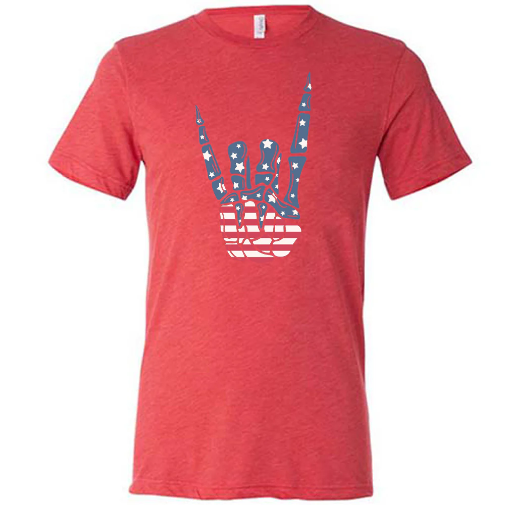 American Flag Skeleton Hand Shirt Unisex - Image 7