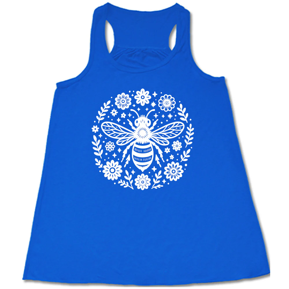 Bee and Flowers BOHO Shirt - Image 3