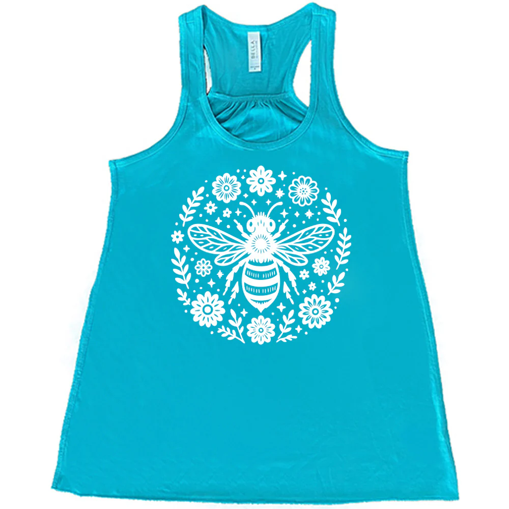 Bee and Flowers BOHO Shirt - Image 6