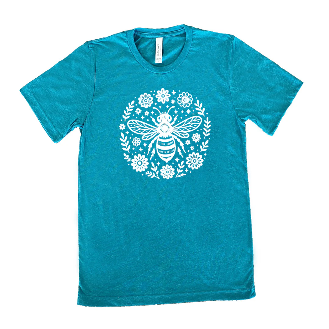 Bee and Flowers BOHO Shirt Unisex - Image 10