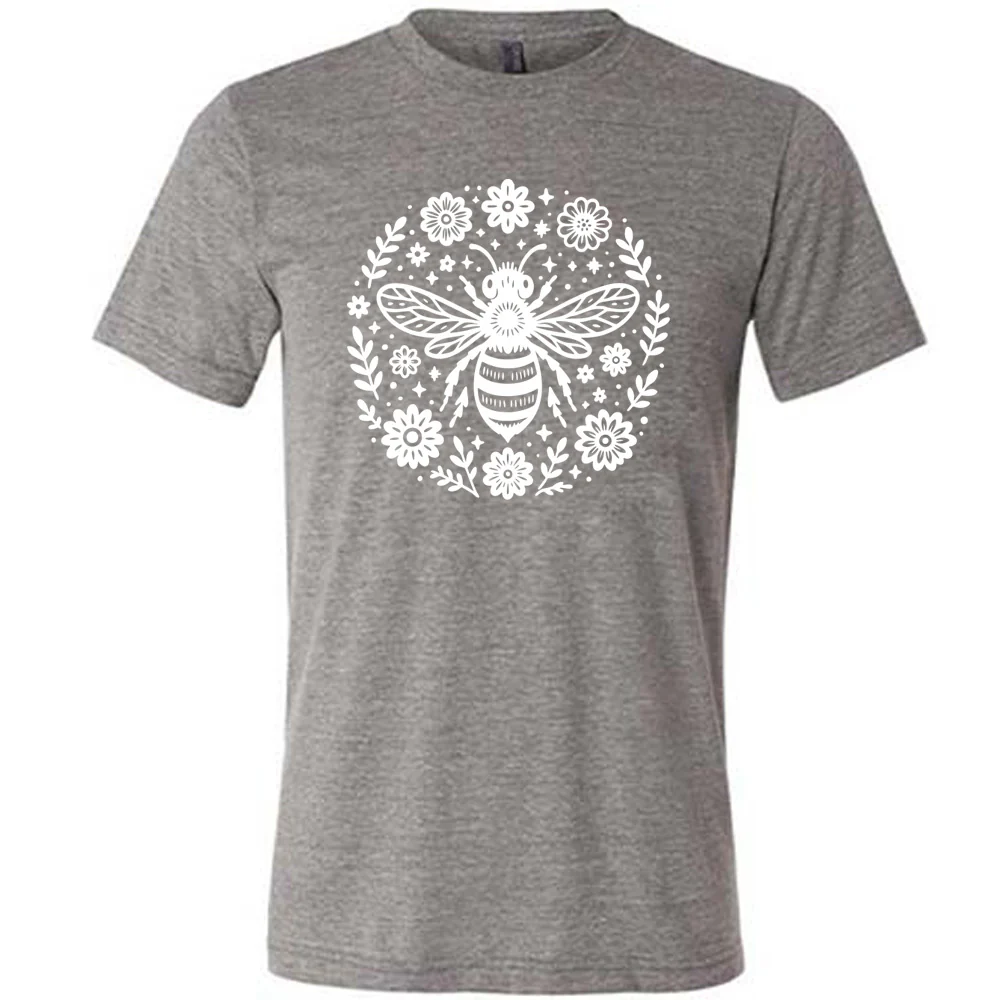 Bee and Flowers BOHO Shirt Unisex - Image 7