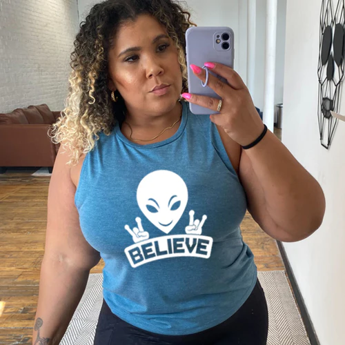 Alien Believe Muscle Tank - Image 3