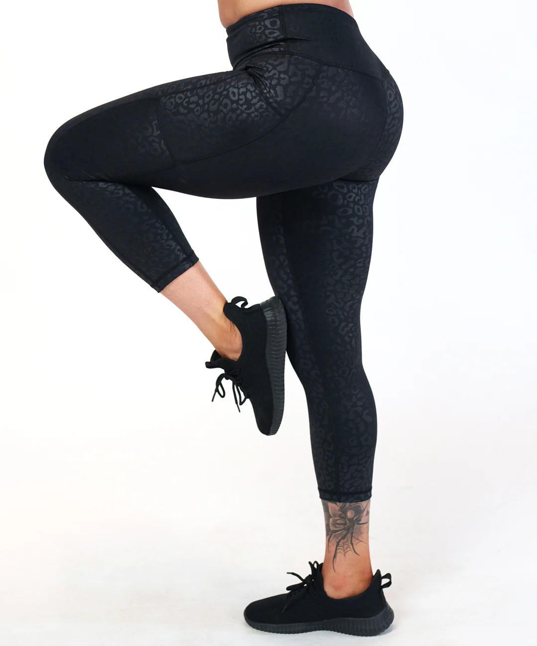 Black Leopard Leggings - Image 5