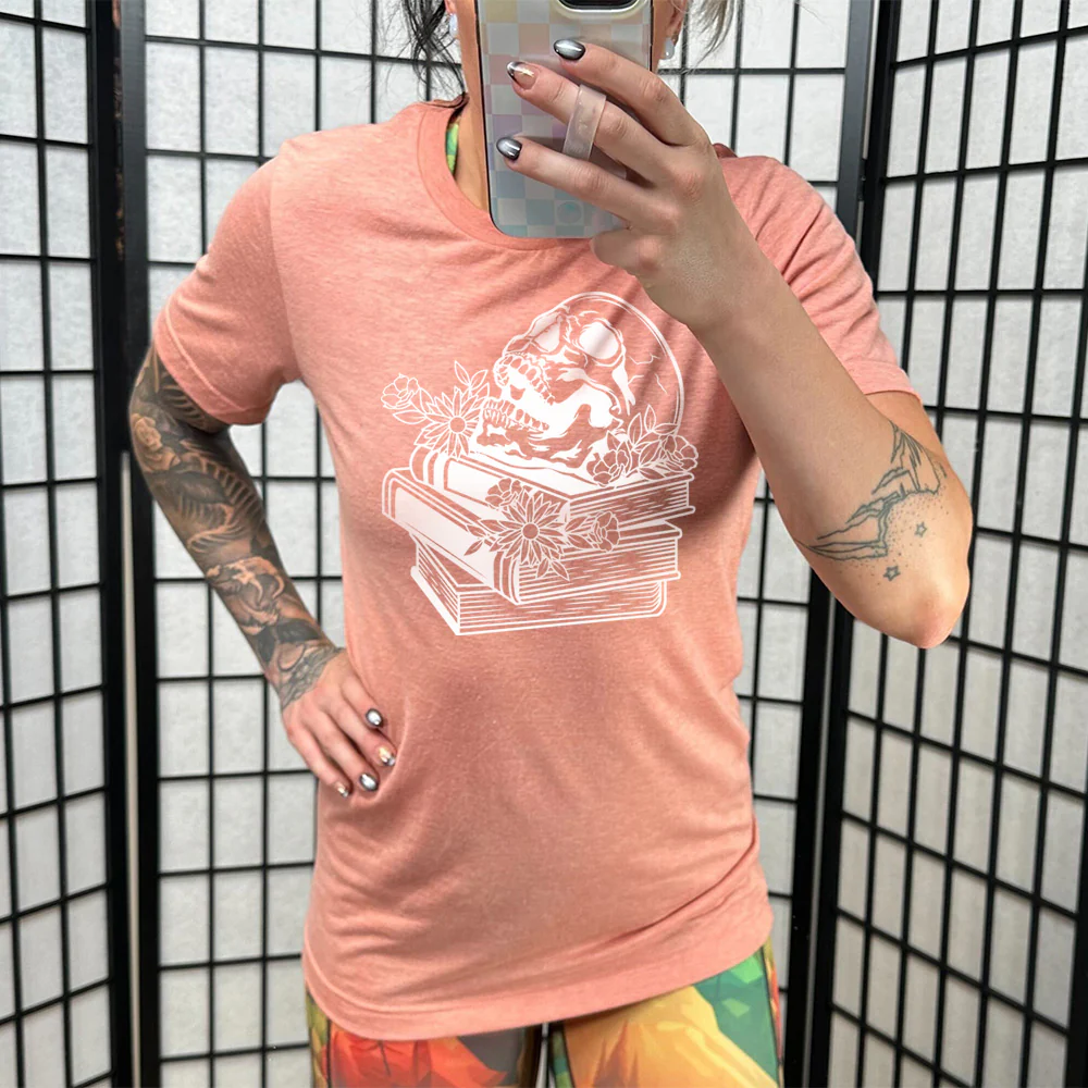 Books With Skull Shirt Unisex - Image 11