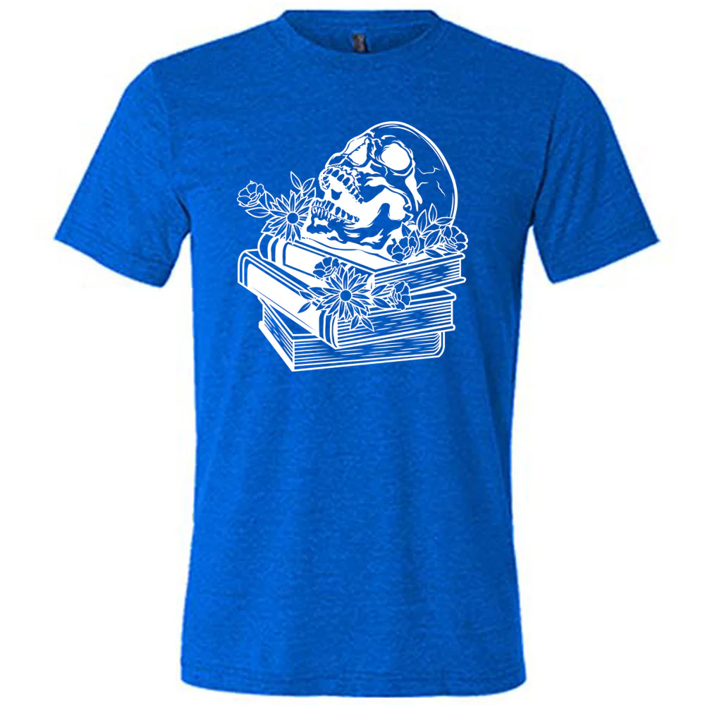 Books With Skull Shirt Unisex - Image 3