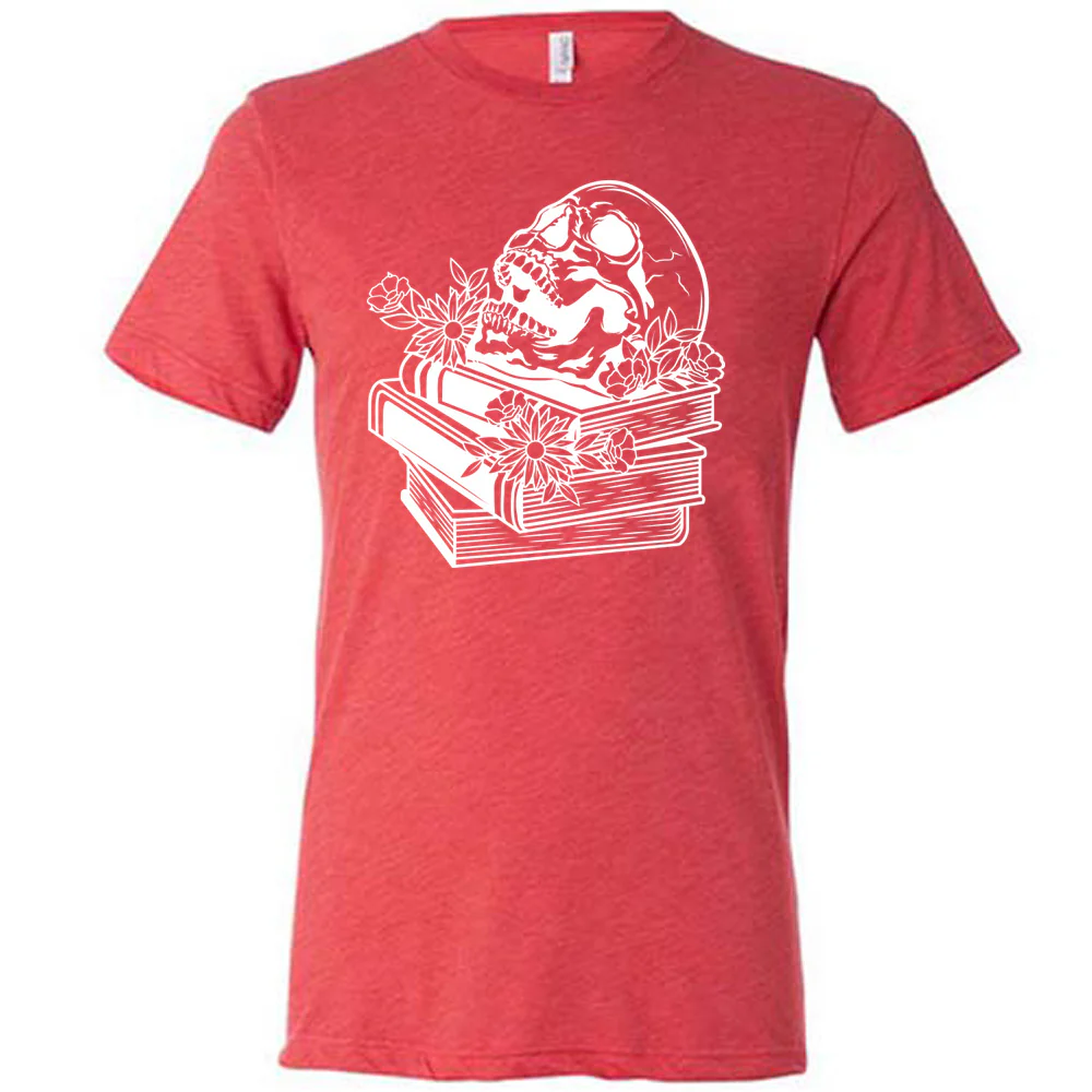 Books With Skull Shirt Unisex - Image 5