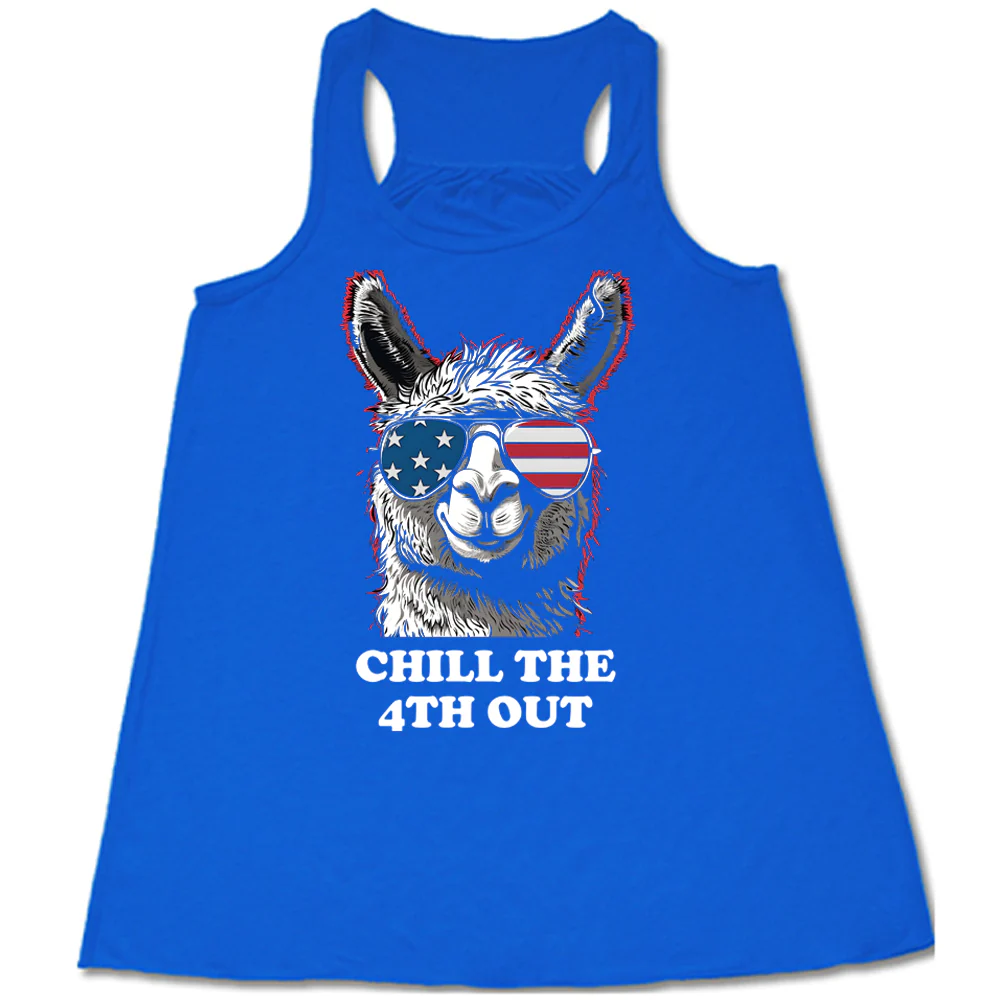 Chill The 4th Out Llama Shirt - Image 2