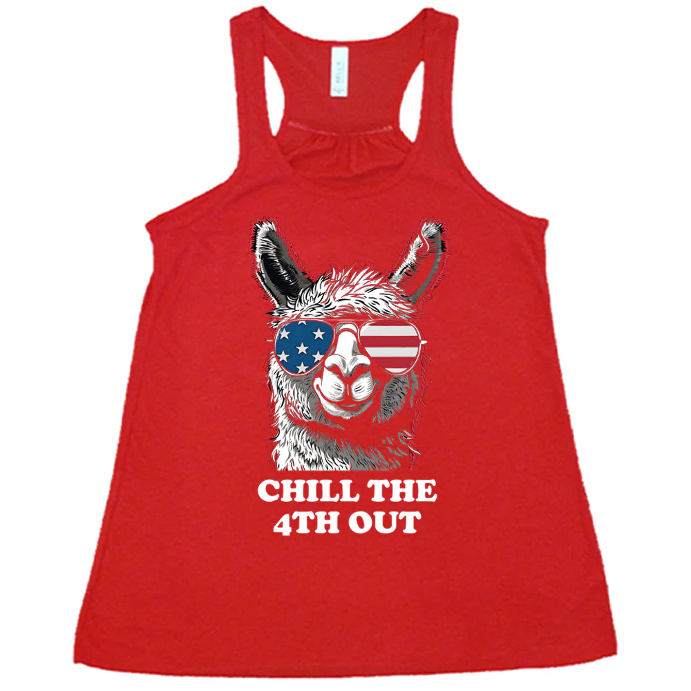Chill The 4th Out Llama Shirt - Image 4