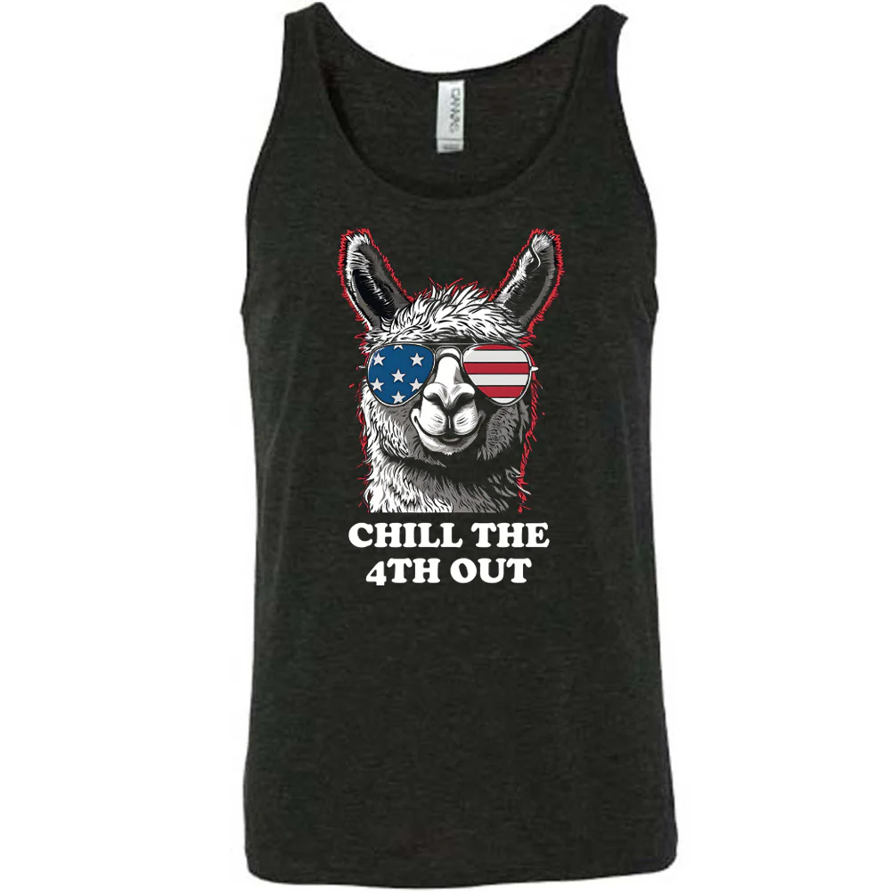 Chill The 4th Out Llama Shirt Unisex - Image 2