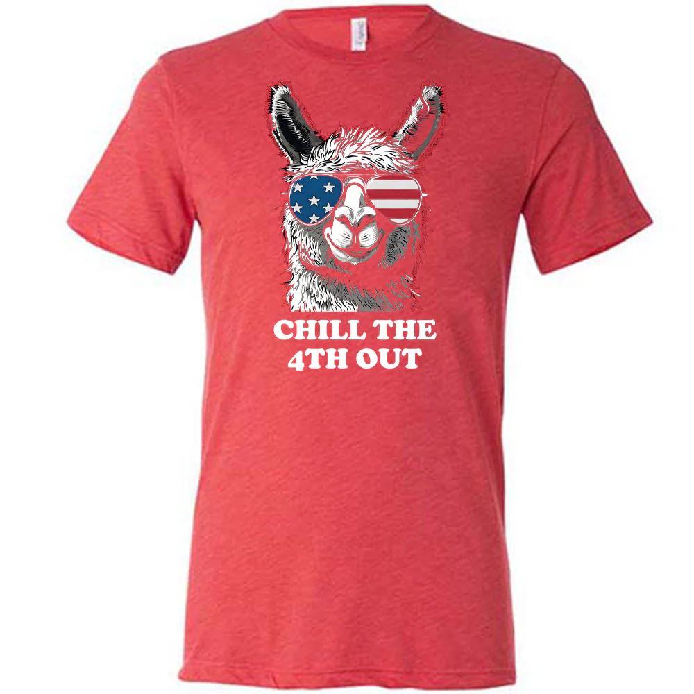 Chill The 4th Out Llama Shirt Unisex - Image 3