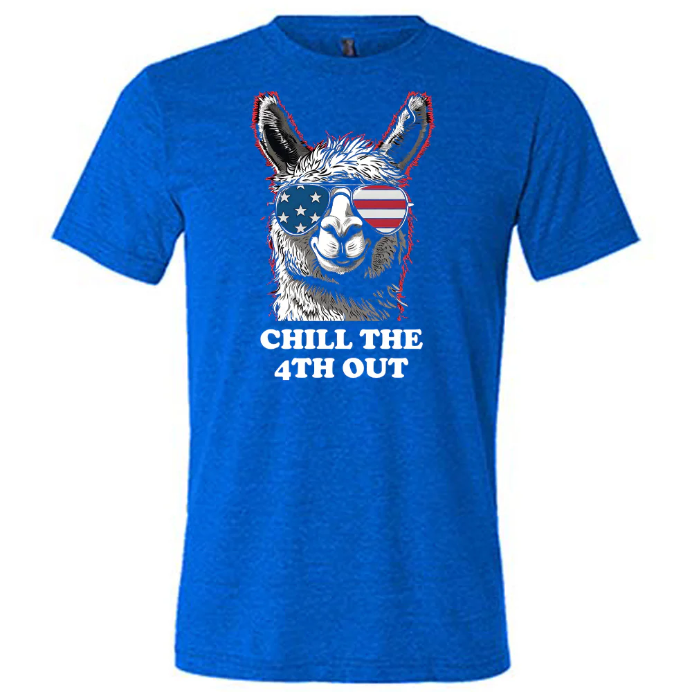 Chill The 4th Out Llama Shirt Unisex - Image 5