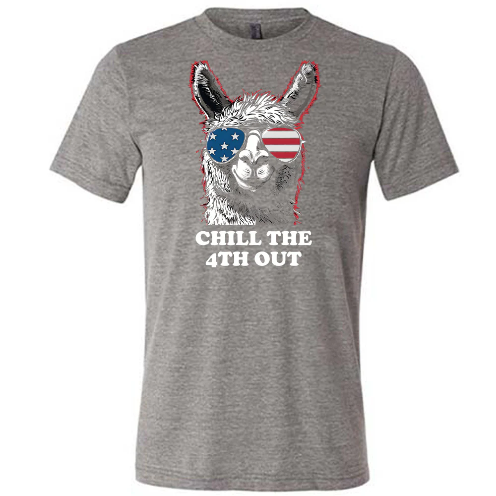 Chill The 4th Out Llama Shirt Unisex - Image 7