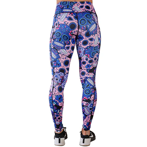 Cotton Candy Skull Leggings - Image 10