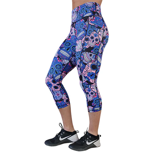 Cotton Candy Skull Leggings - Image 4