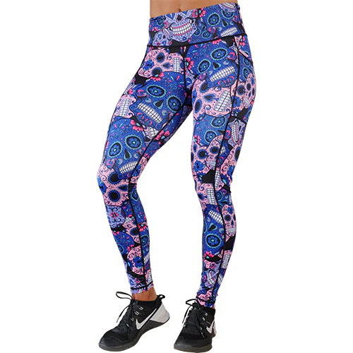 Cotton Candy Skull Leggings - Image 6