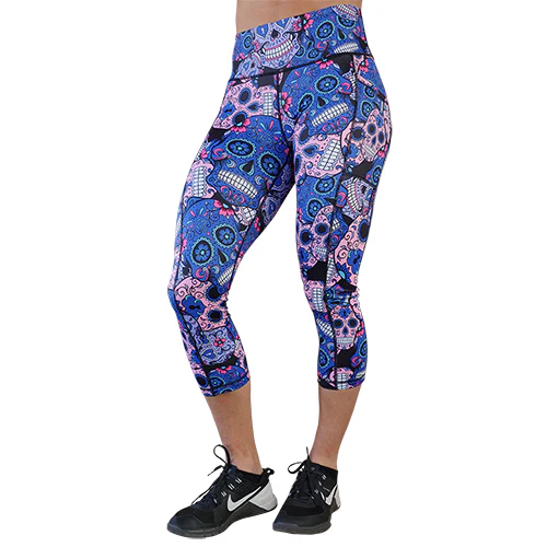 Cotton Candy Skull Leggings - Image 8