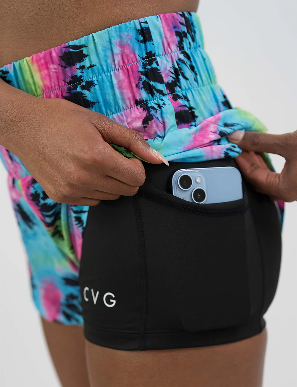 Day Dream Shorts | Fluorescent Tie Dye - Image 2