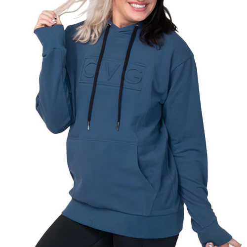 Embossed Hoodie | Navy - Image 4
