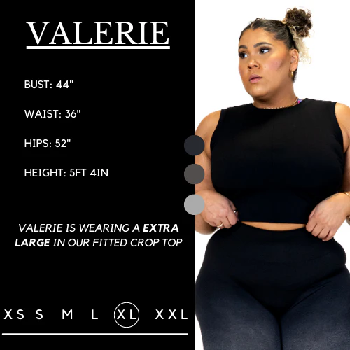 Fitted Crop Top | Black - Image 4