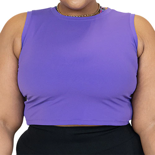 Fitted Crop Top | Purple - Image 3