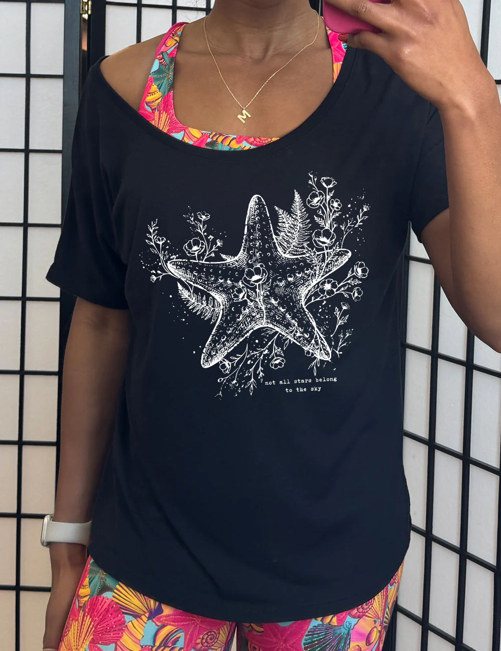 Floral Boho Starfish | Slouchy Tee