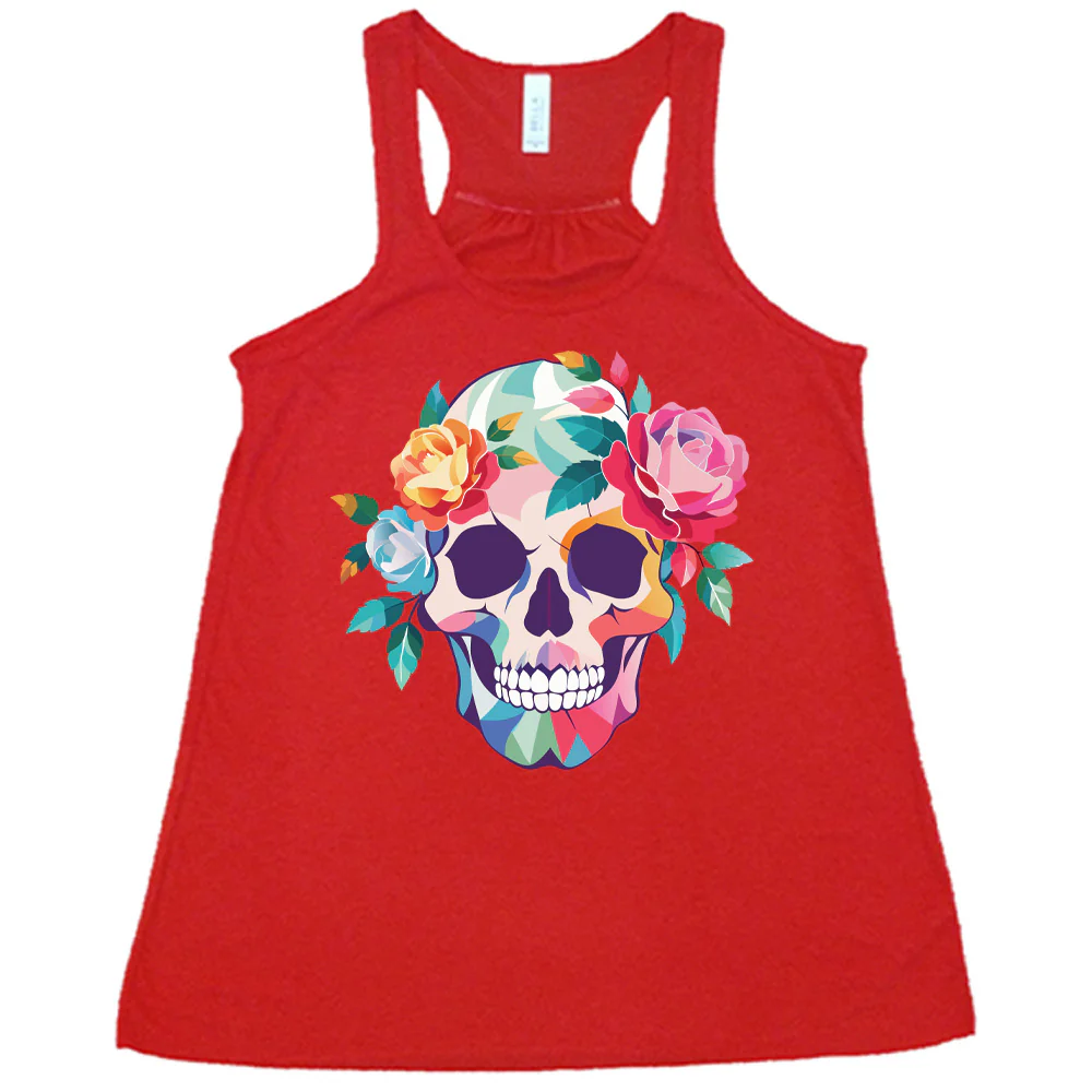 Floral Colorblock Skull Shirt - Image 5