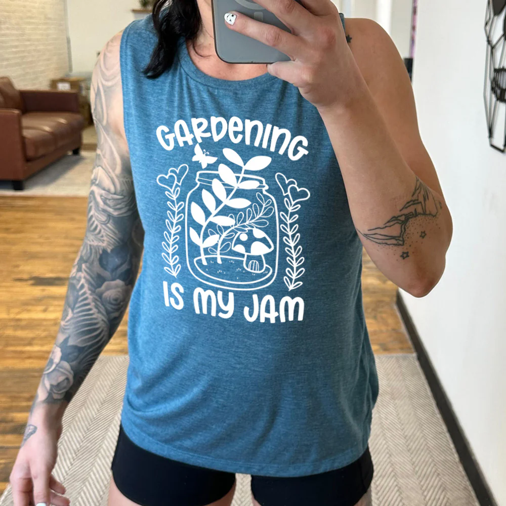 Gardening is My Jam Muscle Tank - Image 2
