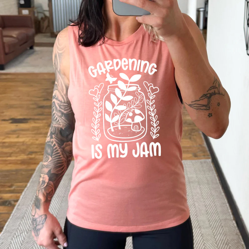Gardening is My Jam Muscle Tank - Image 4