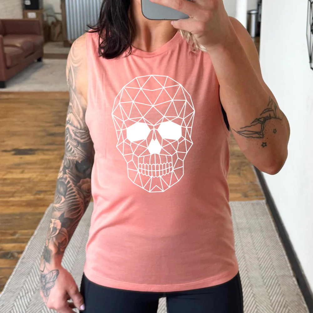 Geometric Skull Muscle Tank - Image 3