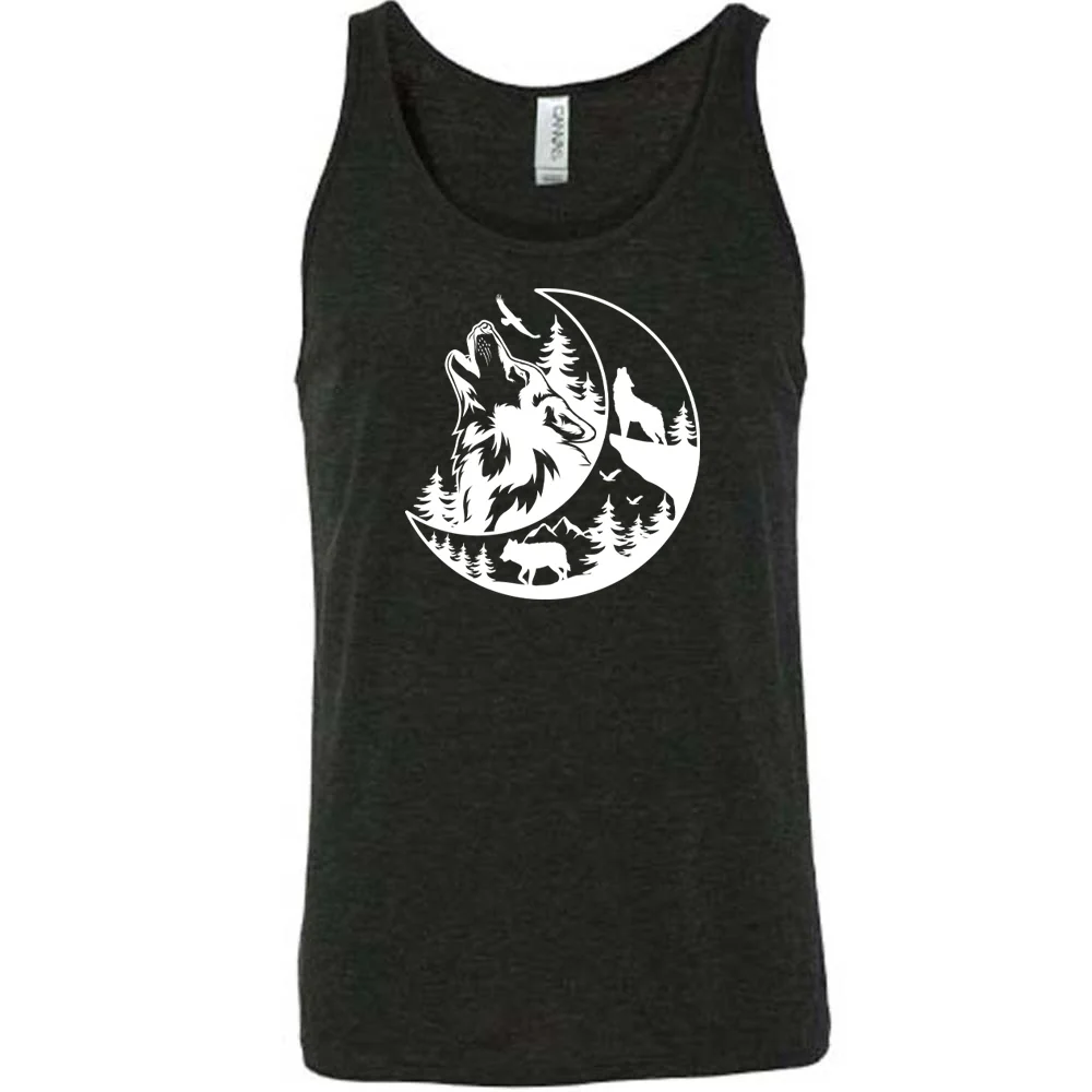 Howling Wolf Moon Shirt Unisex - Image 2