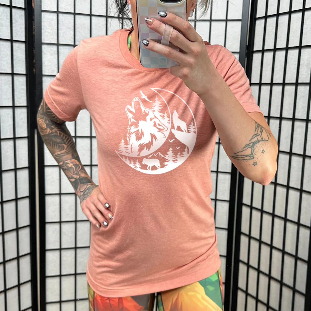Howling Wolf Moon Shirt Unisex - Image 9