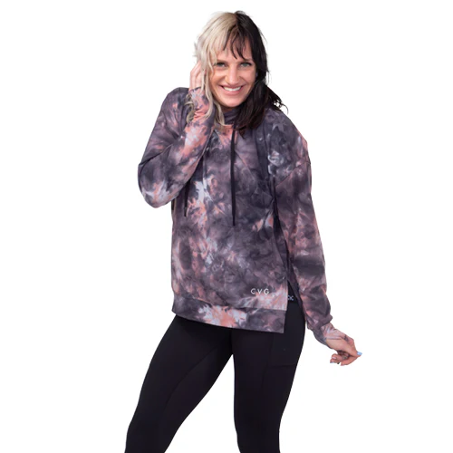 Ideal Hoodie | Grey & Pink Tie Dye - Image 5