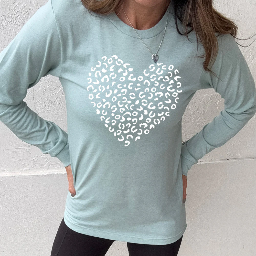 Leopard Heart Long Sleeve Tee - Image 10