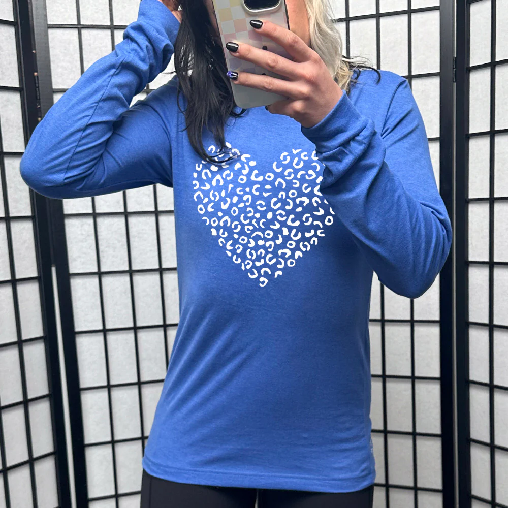 Leopard Heart Long Sleeve Tee - Image 11