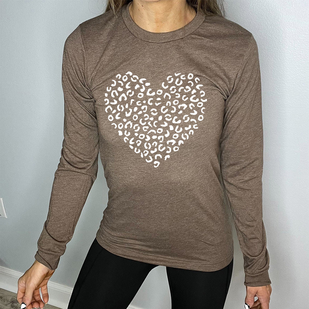 Leopard Heart Long Sleeve Tee - Image 4