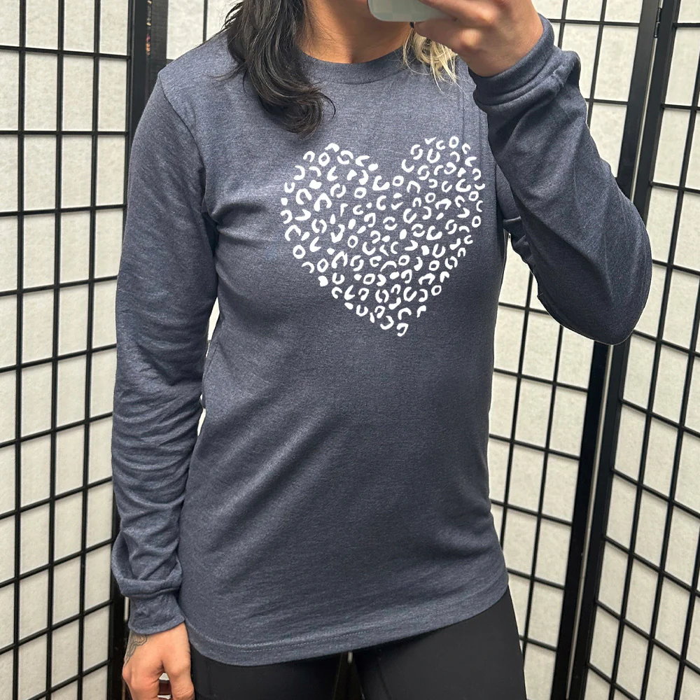 Leopard Heart Long Sleeve Tee - Image 5