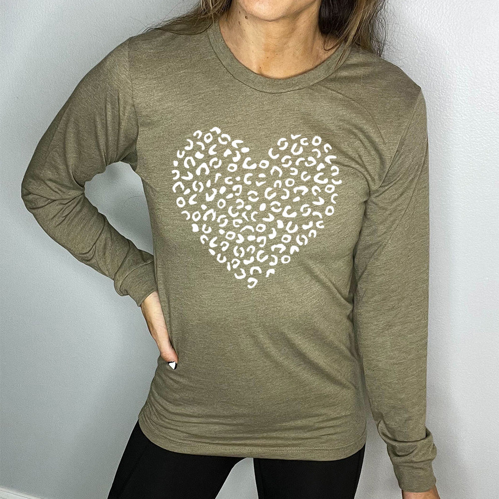 Leopard Heart Long Sleeve Tee - Image 6