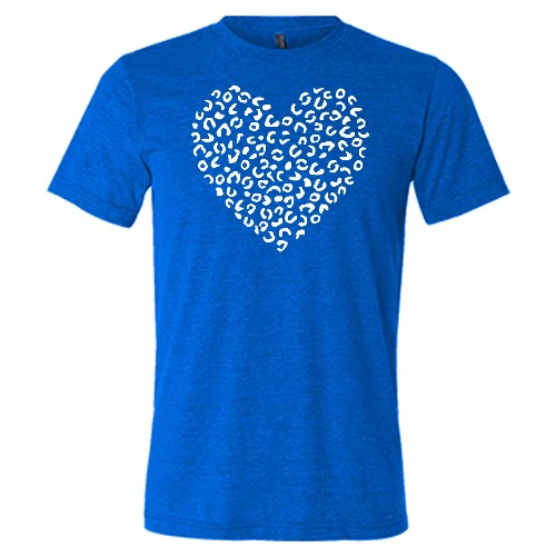 Leopard Heart Shirt Unisex - Image 5
