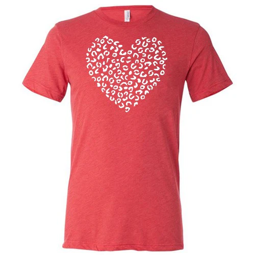 Leopard Heart Shirt Unisex - Image 7