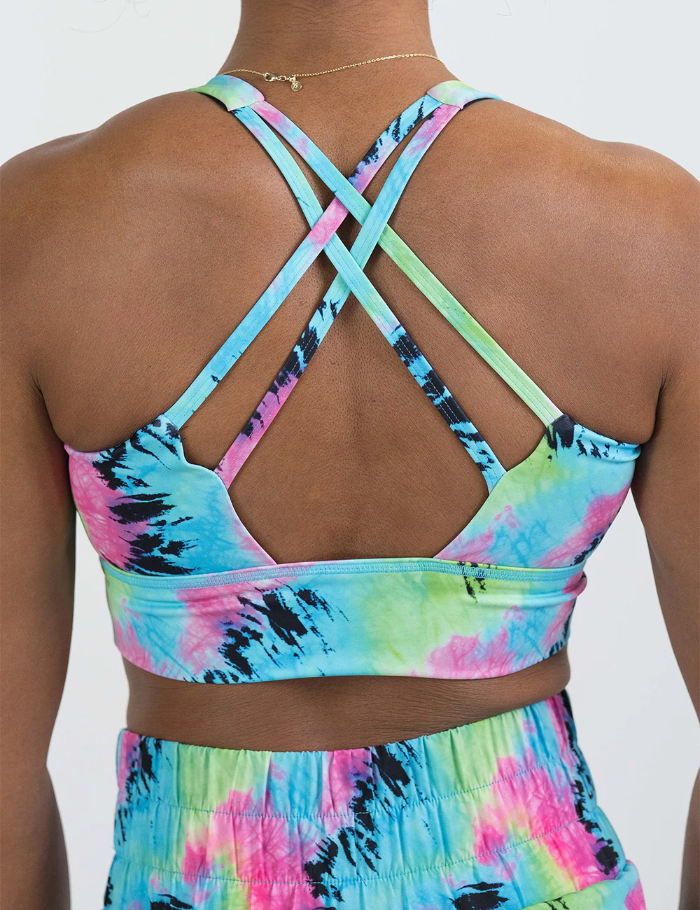 Longline Bra | Fluorescent Tie Dye - Image 3