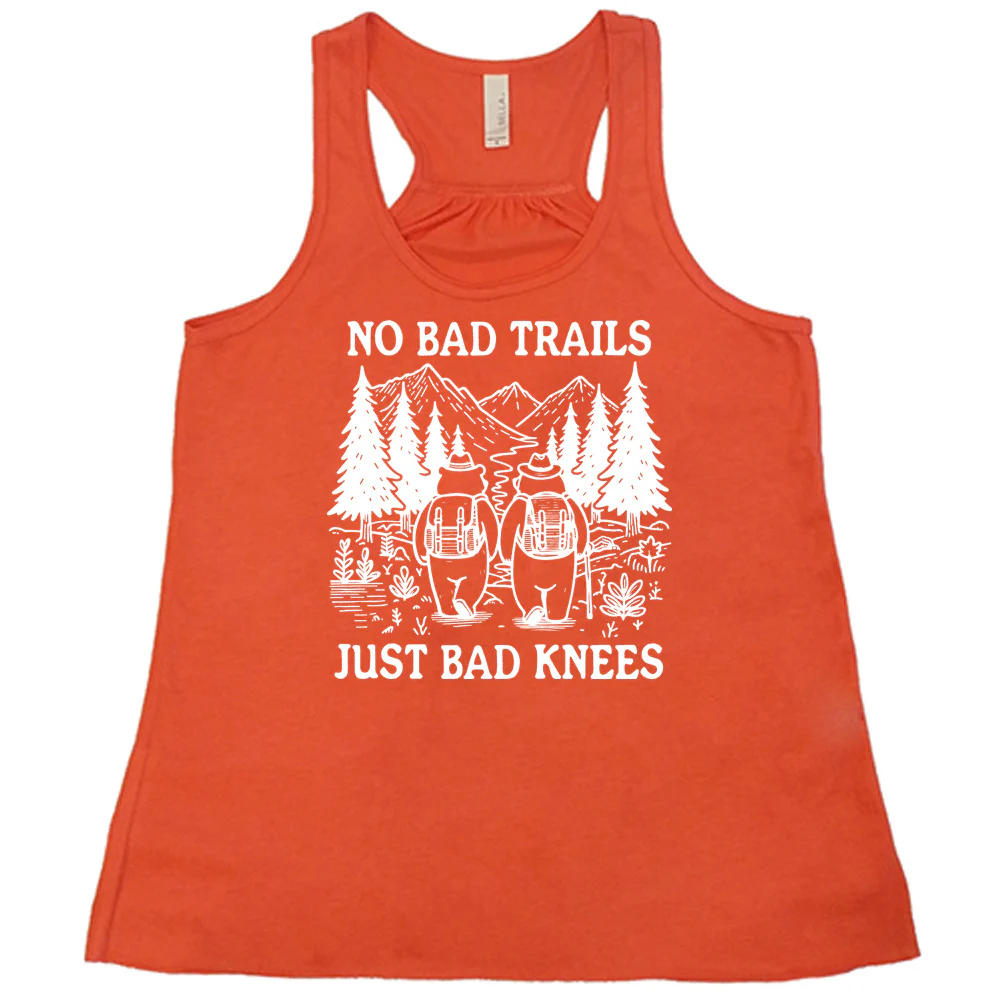 No Bad Trails Just Bad Knees Shirt - Image 3