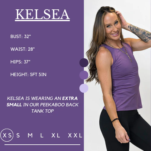 Peekaboo Back Tank Top | Grape - Image 3
