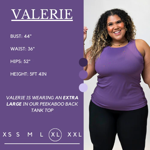 Peekaboo Back Tank Top | Grape - Image 4